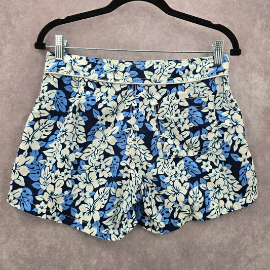 Skyo Blue White Floral Mini Board Pants Shorts Bottom Swimwear 7