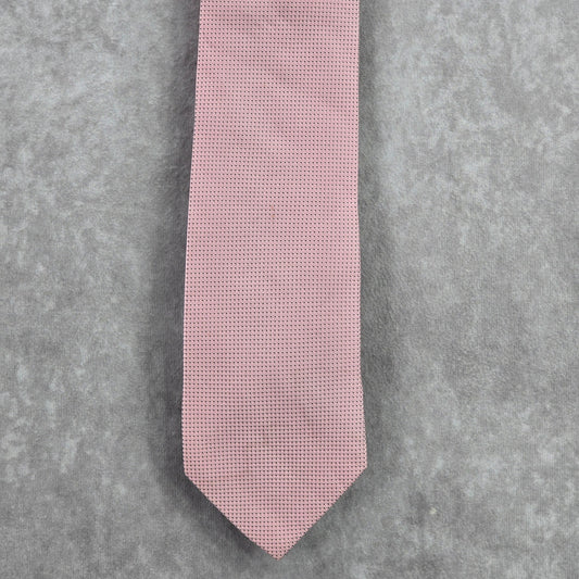Bruno Pirttelli Pink Gray Polka Dot Geometric 100% Silk Men's Neck Tie