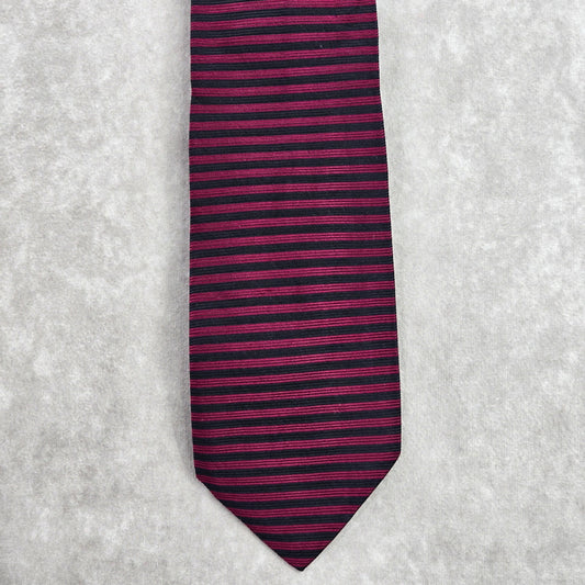 Brooks Brothers USA Striped Executive Repp Purple Blue Silk Men's Neck Tie