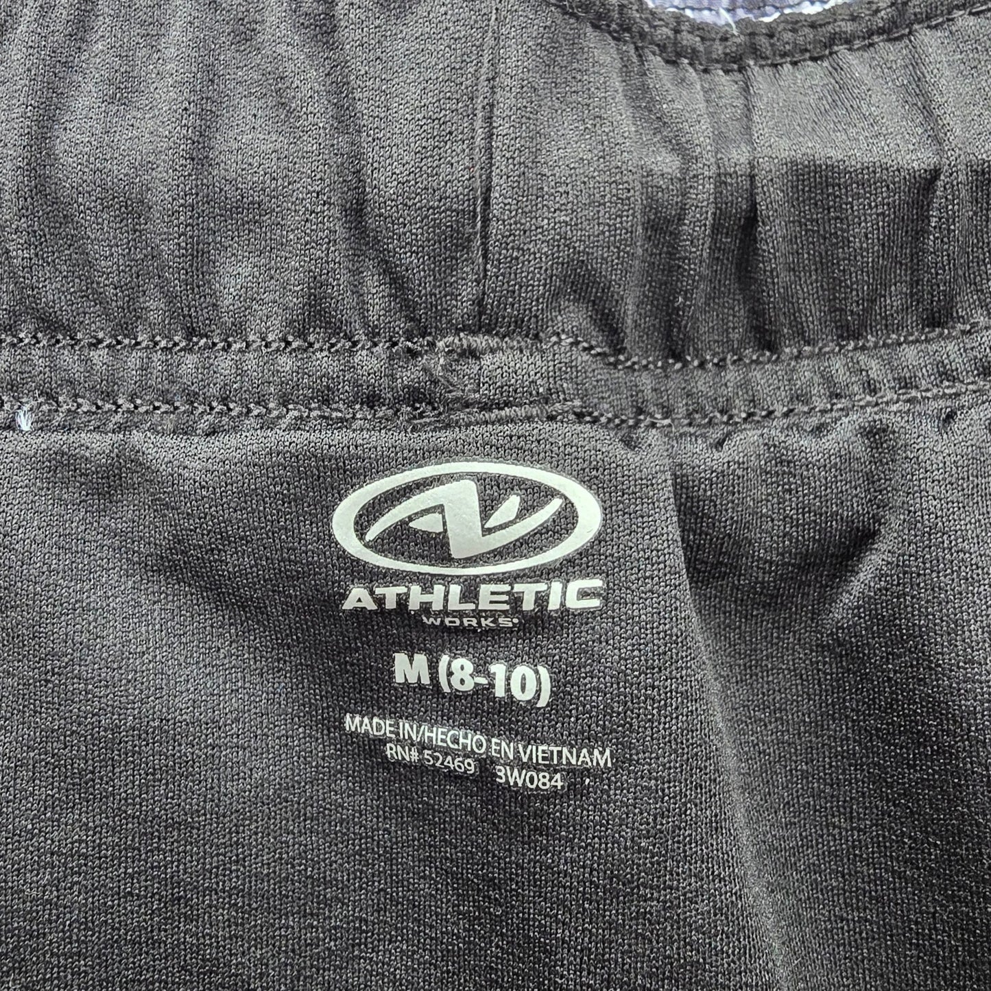Athletic Works Black Gray White Running Activewear Shorts Pants Bottoms Medium