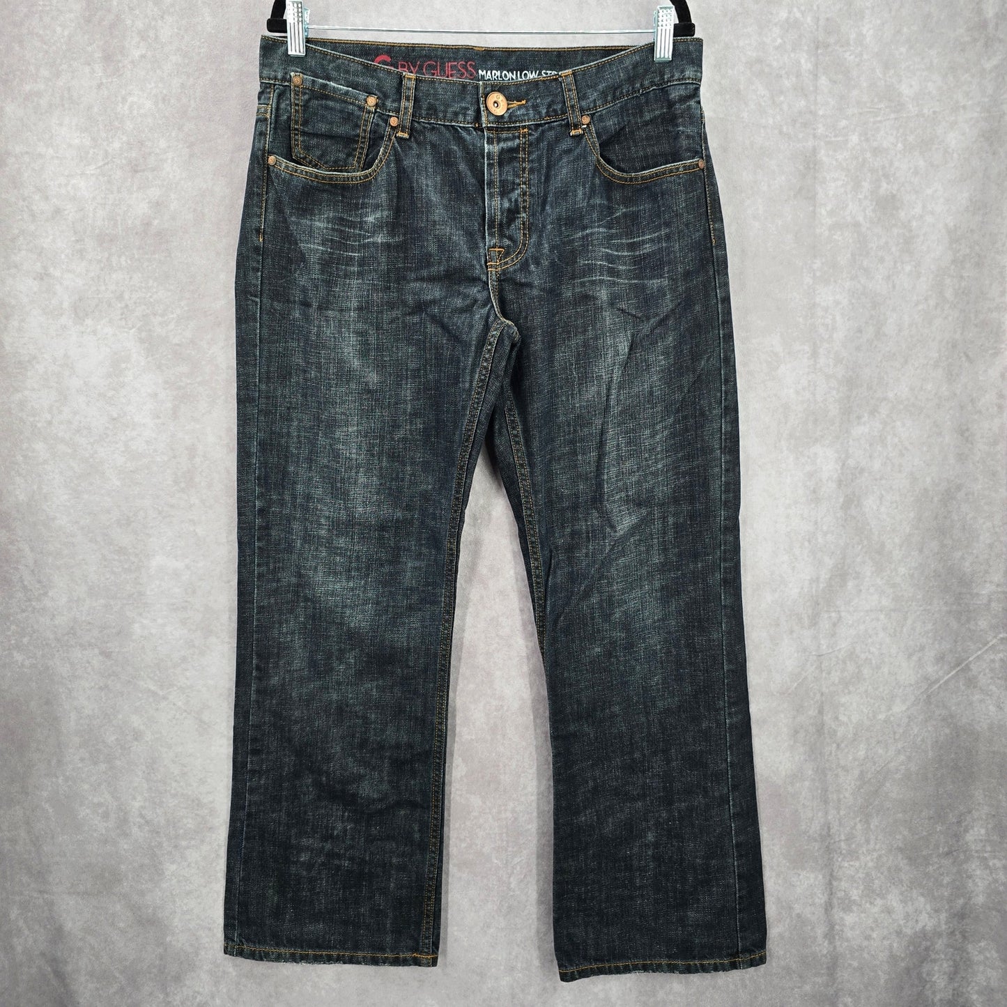 G by Guess Marlon Low Straight Button Fly 34x30 Cotton Denim Jeans Pants Bottoms