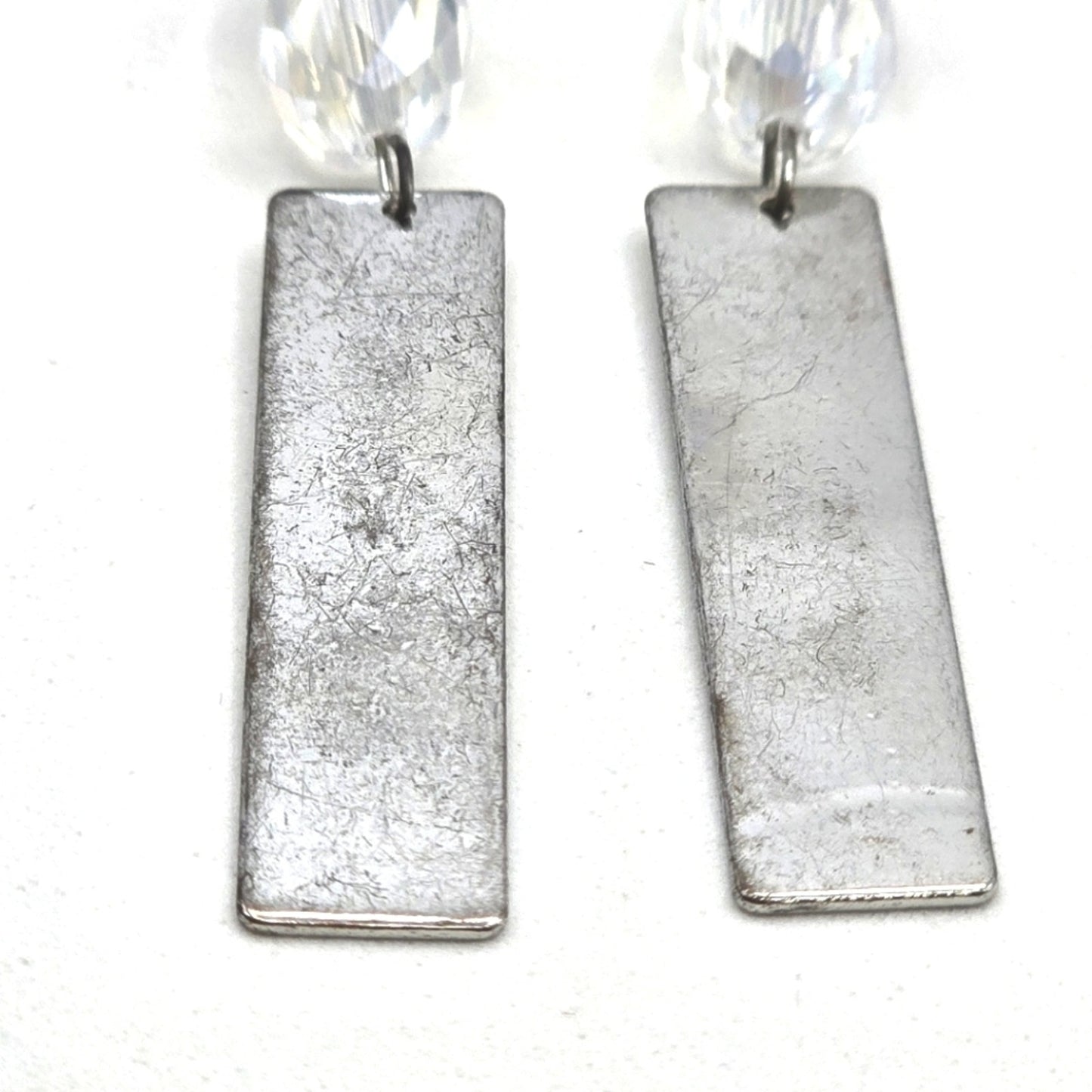 Silver Bead Bar Dangle Hook Earrings Fashion Jewelry
