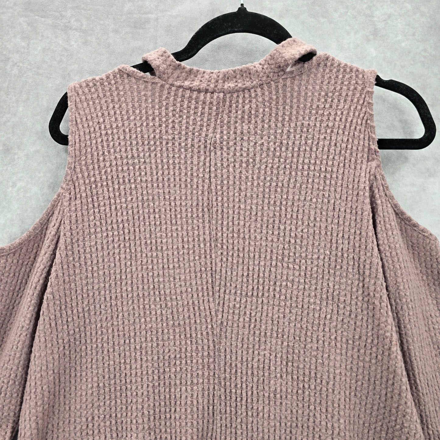 Andree by Unit Purple Long Sleeve Cold Shoulder Collar Sweater Cardigan Medium