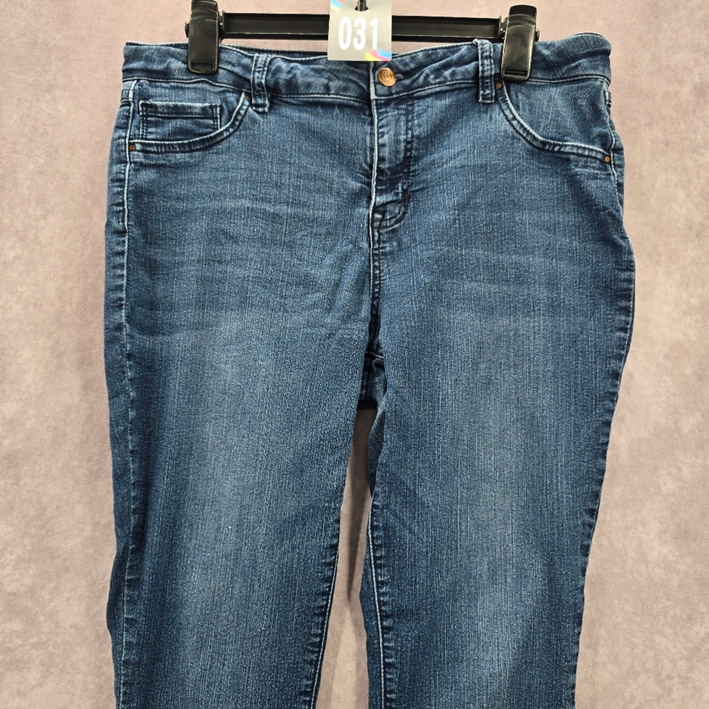 031. D. Jeans Blue Straight Skinny Denim Pants Jeans 14