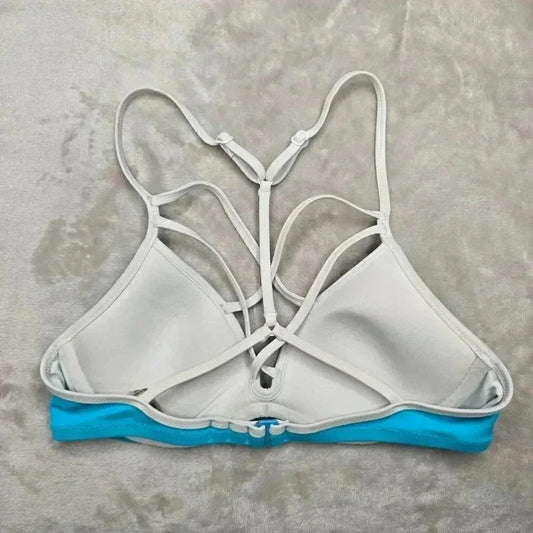 Victoria's Secret Pink Blue Padded Bikini Adjustable Strap Swimwear XS