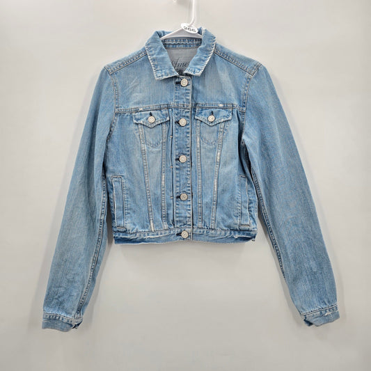 American Eagle Outfitters Blue Denim Jeans Button Long Sleeve Jacket Medium