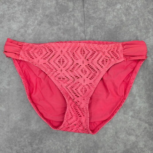 Becca by Rebecca Virtue Pink Floral Cheeky Bikini Bottom Swimwear Medium
