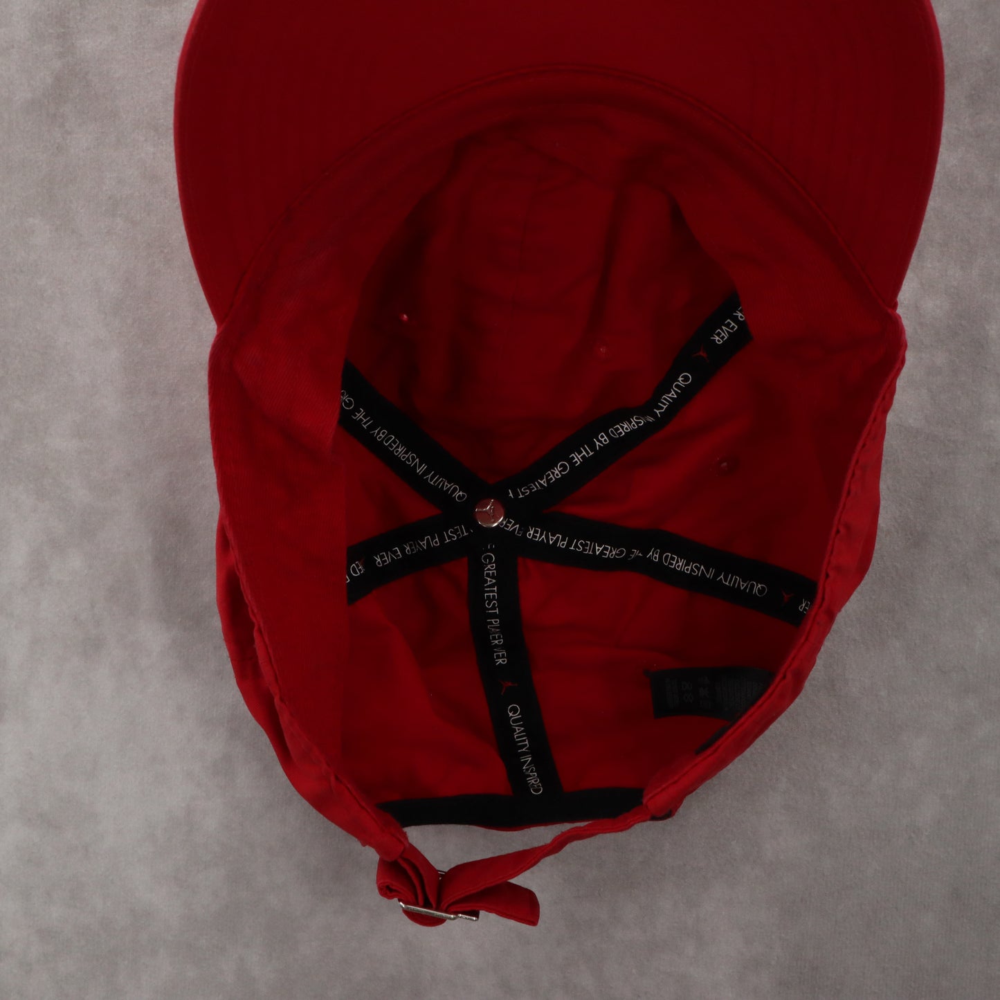 Jordan Red Jump Man Logo Sports Cloth Strap Buckle Baseball Cap Hat OSFM