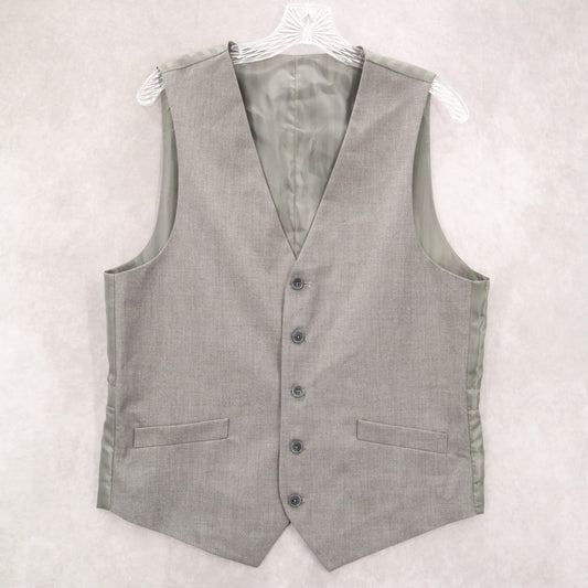 Marchatti Gray 5 Button Point Slim Waistcoat Tuxedo Suit Vest Medium 38 Short