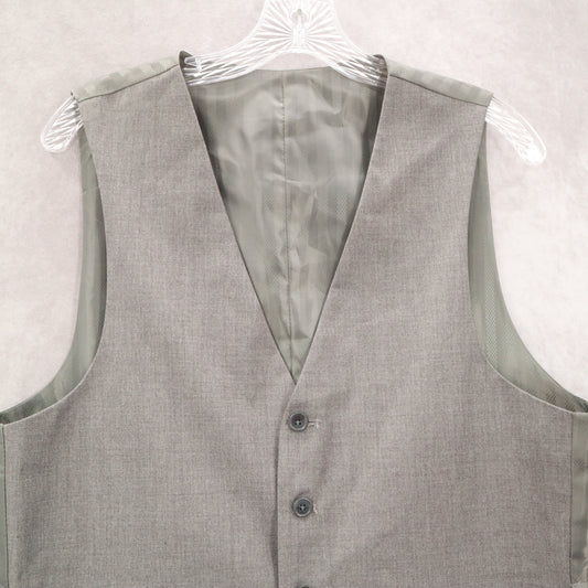 Marchatti Gray 5 Button Point Slim Waistcoat Tuxedo Suit Vest Medium 38 Short
