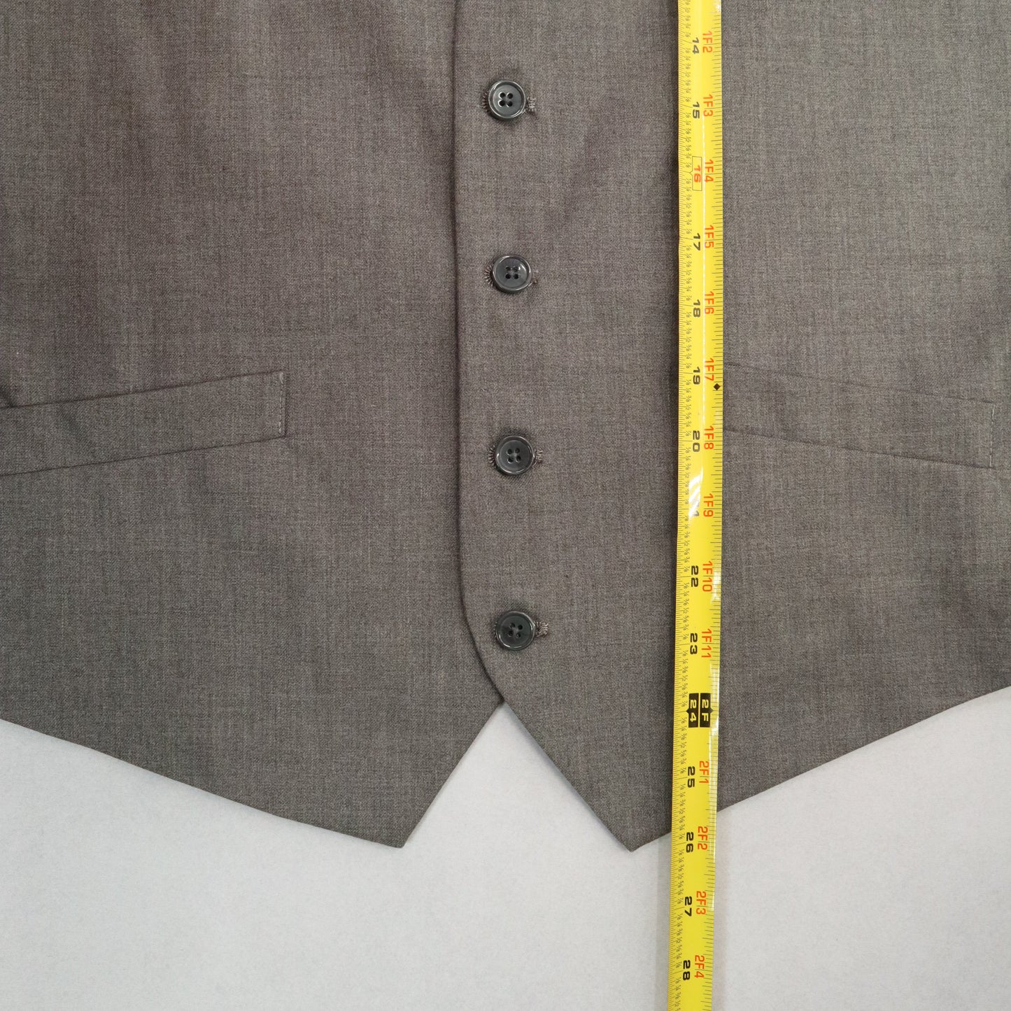 Marchatti Gray 5 Button Point Slim Waistcoat Tuxedo Suit Vest Medium 38 Short