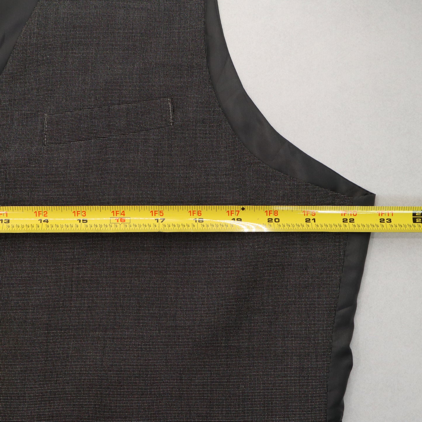 Gray Plaid 5 Button Point Bottom Waistcoat Formal Tuxedo Suit Vest Extra Large