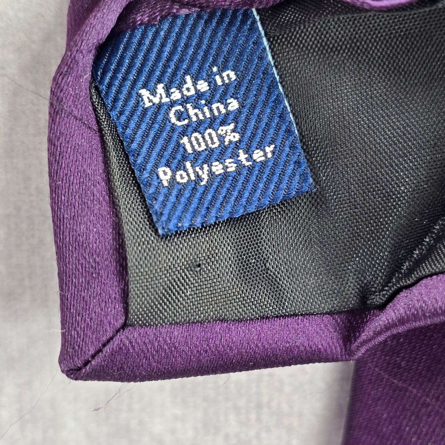Croft & Barrow Solid Purple Polyester Men's Neck Tie