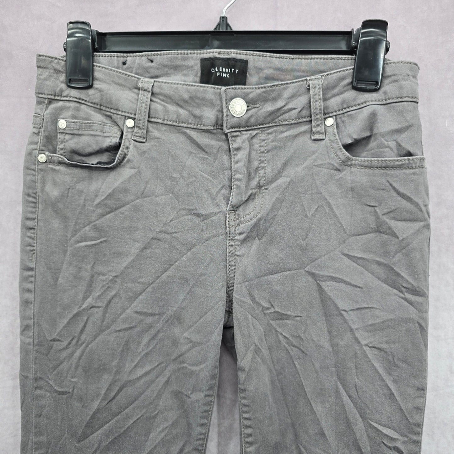 Celebrity Pink Grey Skinny Jeans Denim Pants Bottoms Size 7/28