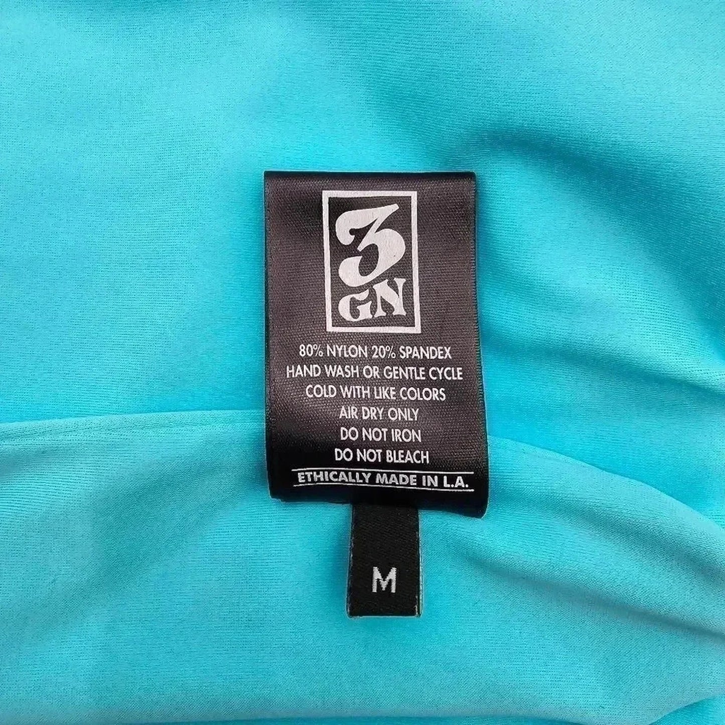 3GN Pink Blue One Piece Cutout Bathing Suit Silver Circle Swimwear Medium
