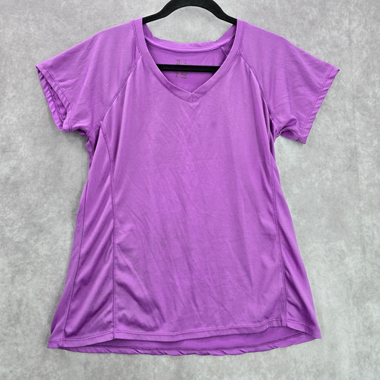 Purple Active Athleticwear Performance Running Jogger Short Sleeve Top Large