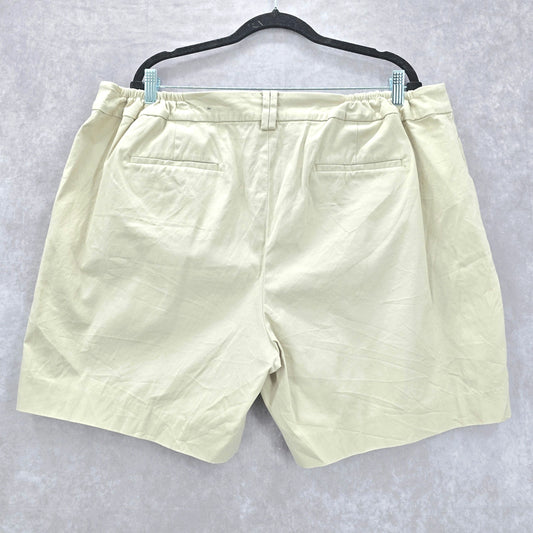 Talbots Tan Cotton Button Summer Nautical Preppy Shorts Bottoms Pants Plus 20W
