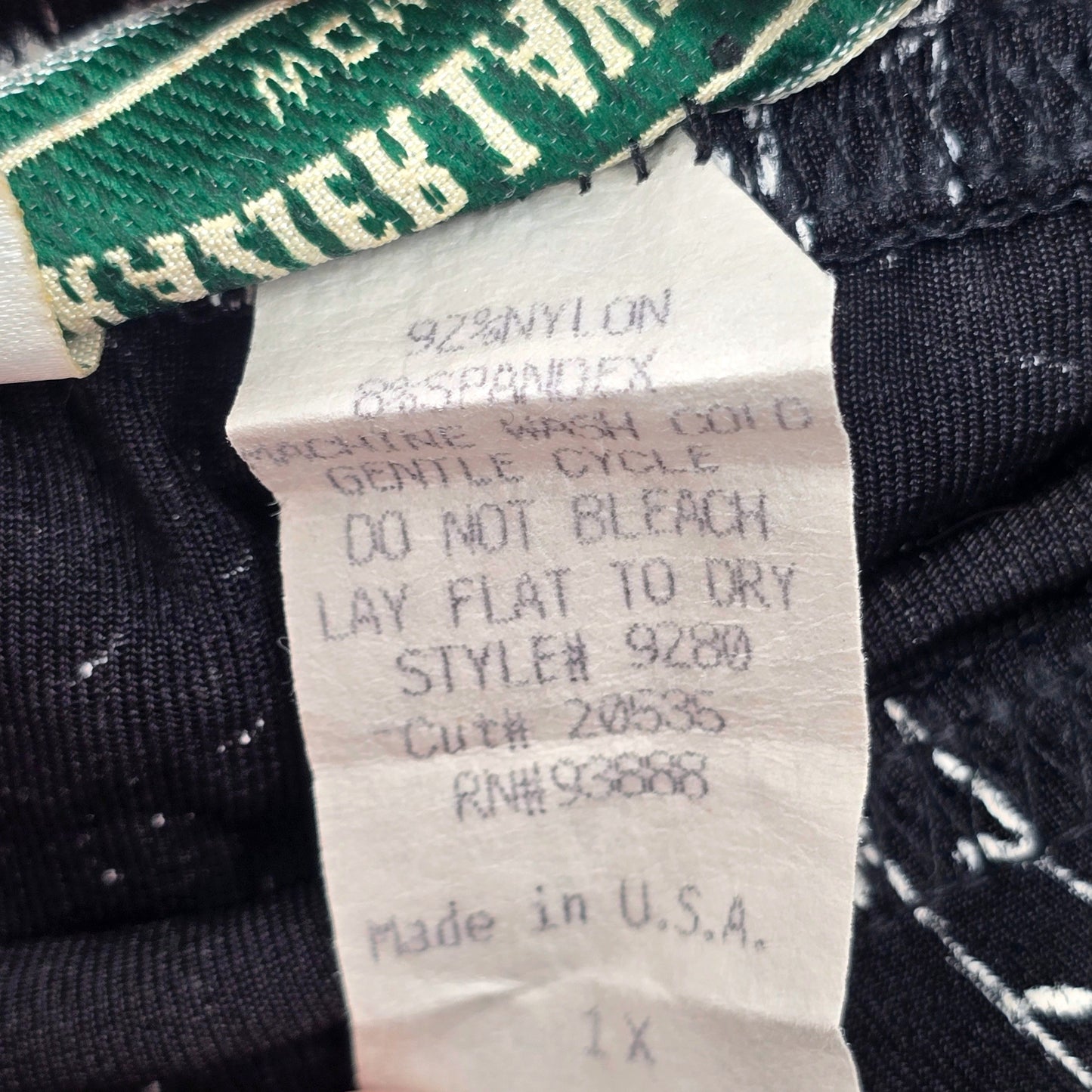 Y2K Vintage Black Maxi Frazier Lawrence Curvy Stretch Grunge Goth Skirt Plus 1X