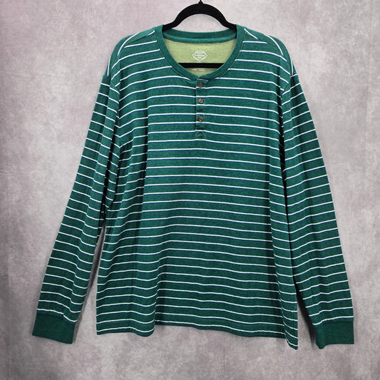 165. St John's Bay Green Long Sleeve Sweater Top Mens Plus XXL