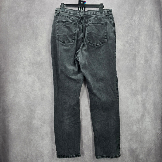 141. Lee Classic Fit Black Straight Gray Denim Pants Jeans 14M