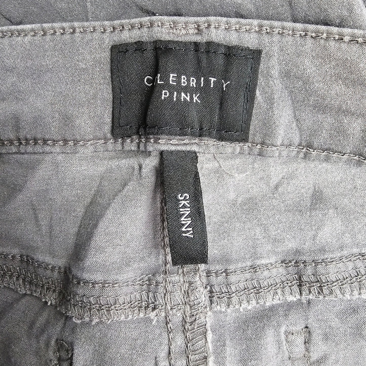 Celebrity Pink Grey Skinny Jeans Denim Pants Bottoms Size 7/28
