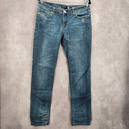 Vigoss Blue Skinny Distress Tapered Cotton Denim Jeans 9