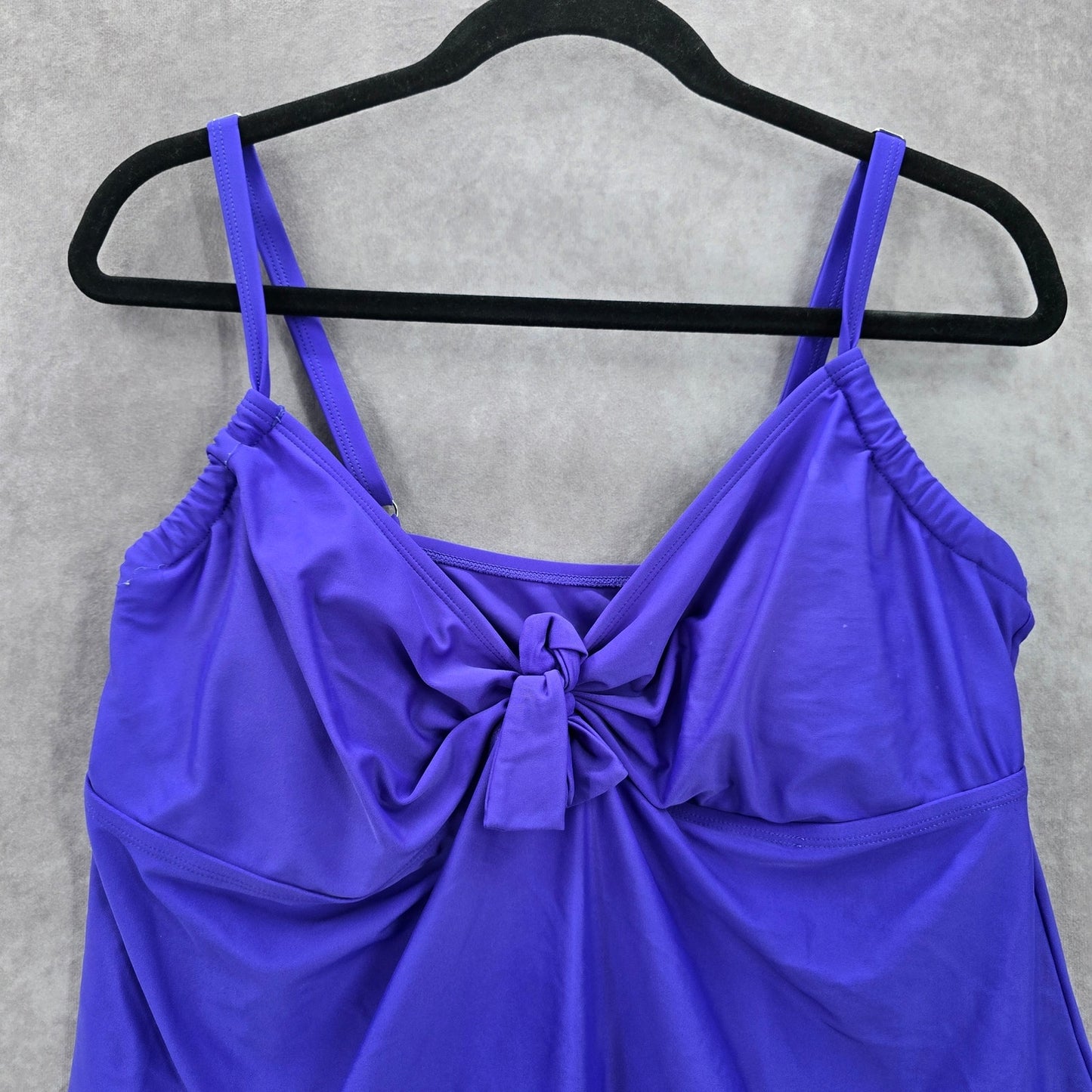 Shore Club Purple Padded Swimwear Tankini Tank Top Plus 18 1X