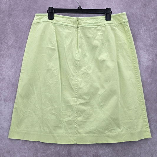 Carolina Blues Green Stretch Cotton Short Mini Skirt Plus 16