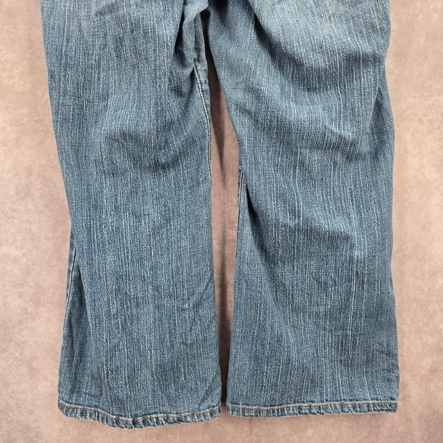 056. Venezia Bootcut Blue Stretch Straight Denim Wide Leg Pants Jeans 6