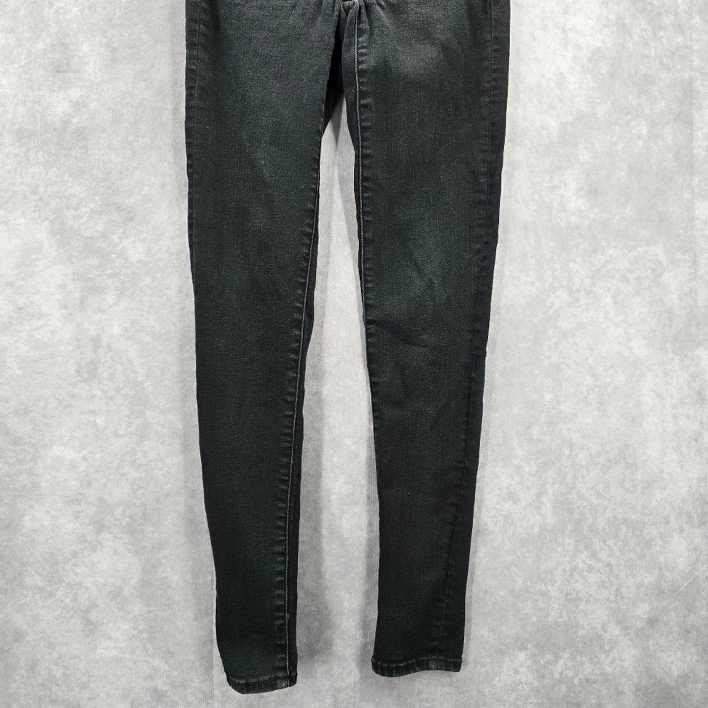 064. American Eagle Black Skinny Denim Stretch Pants Jeans Juniors Girls Size 0R