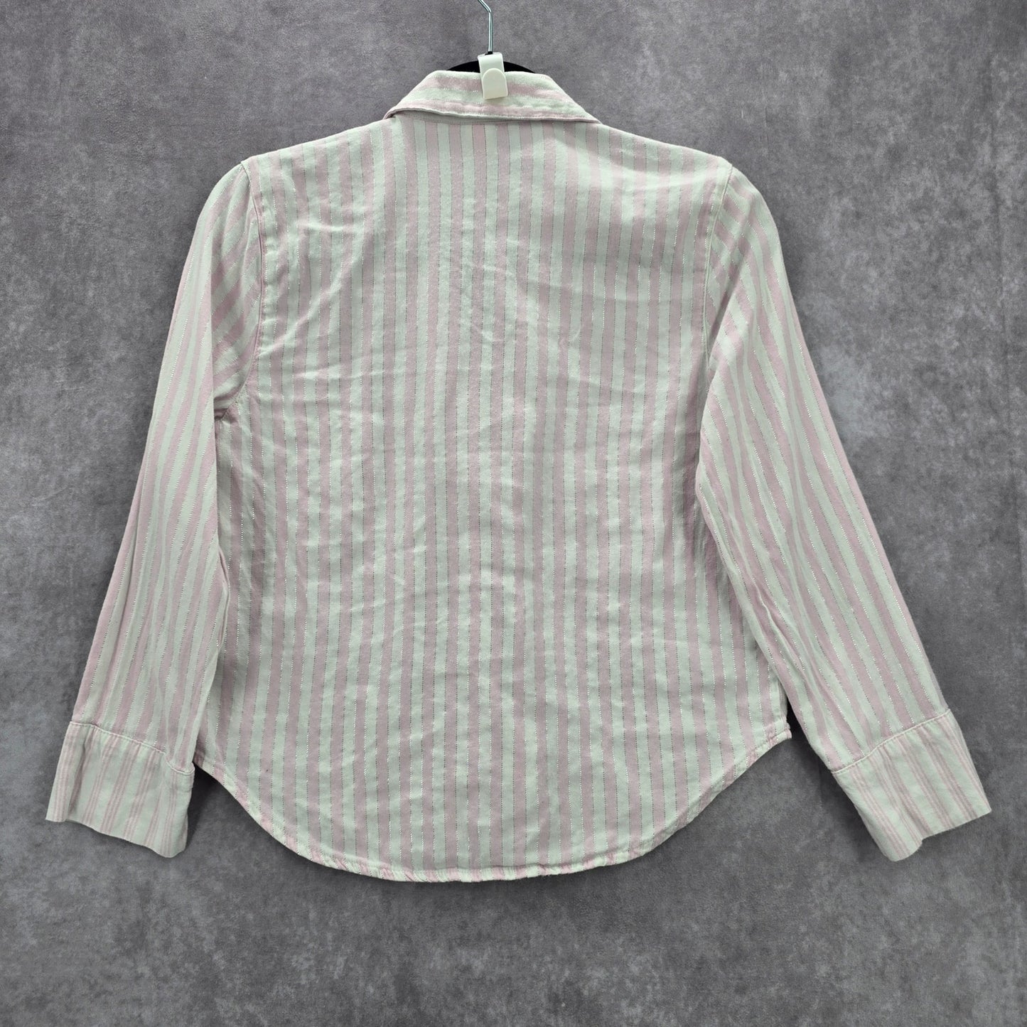 Victoria Secrets Pink White Striped Top Pant Pajama Set Extra Small XS