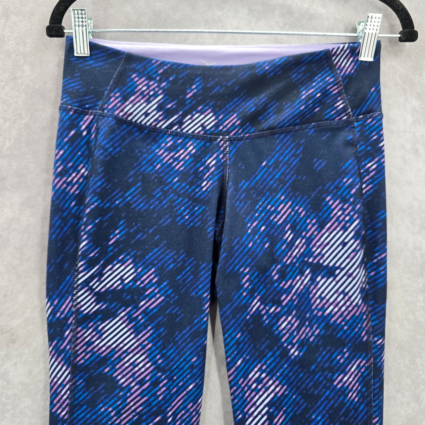 Old Navy Active Cropped Capri Blue Purple Yoga Stretch Pants Leggings M Medium