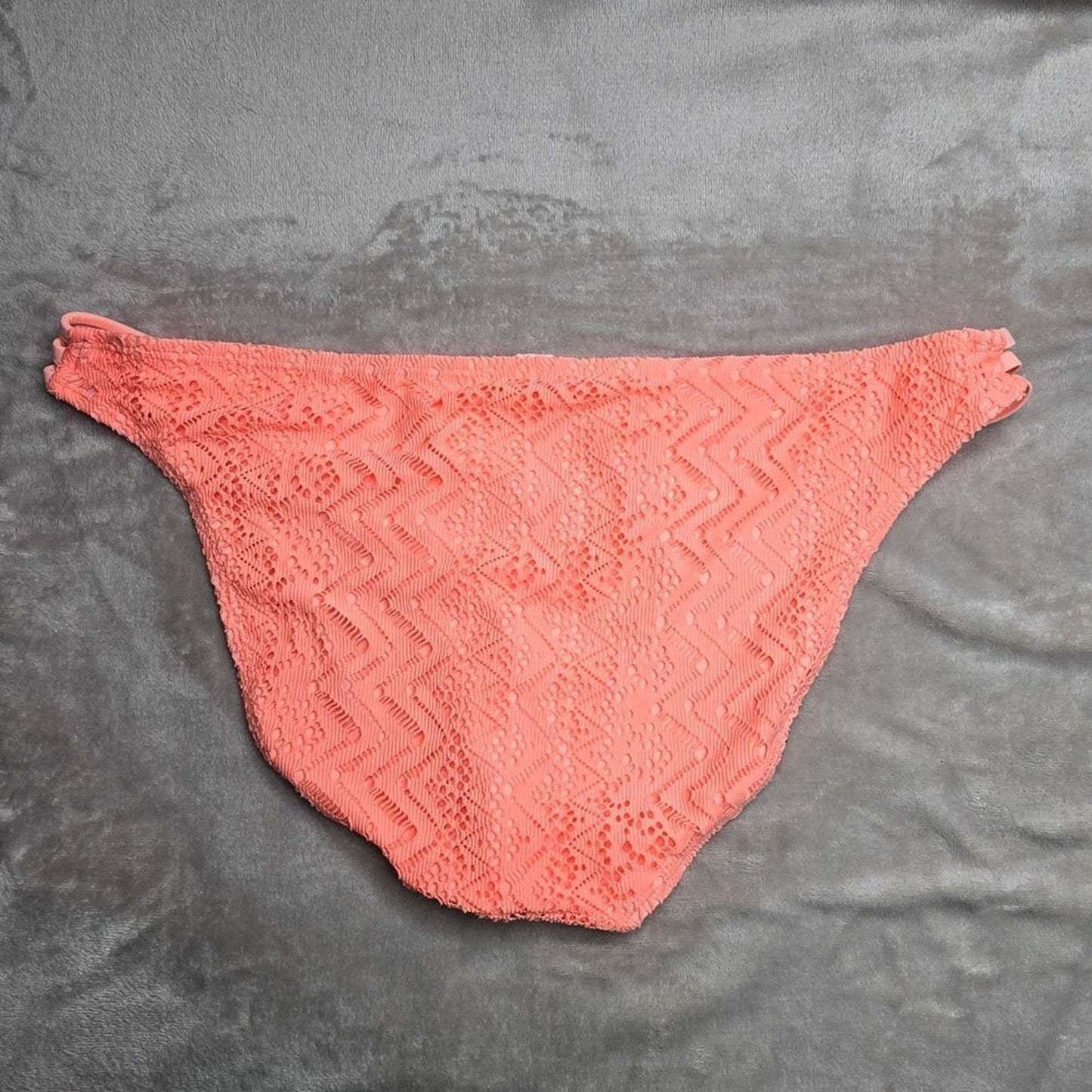 Academy Orange Laser Cut Out Floral Bikini Swimwear Swimsuit Bottom Size 2XL