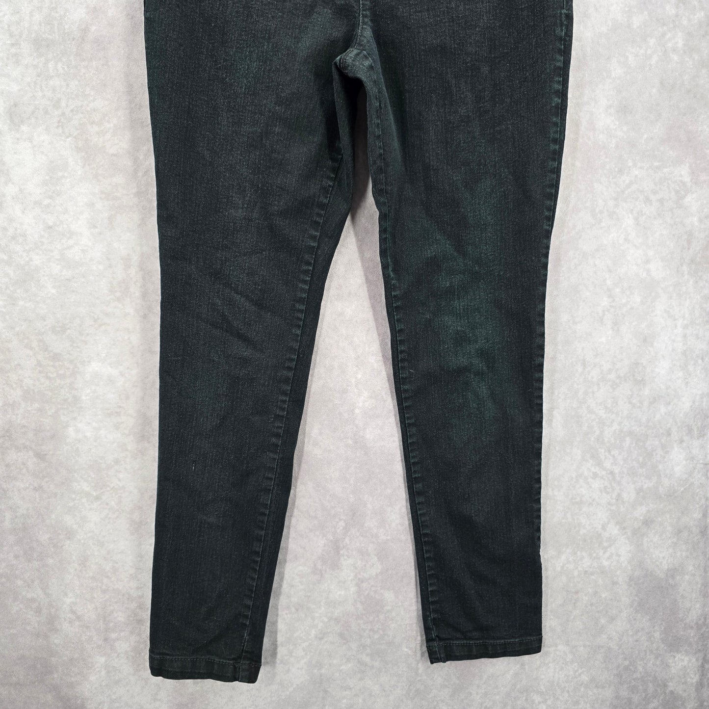 Faded Glory Black Skinny Pullon Jeggings Straight Cotton Stretch M Medium 10