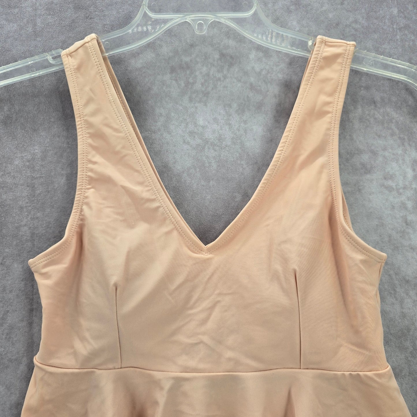 Pink Ruffle Padded Crop Swimwear Tankini Tank Top Medium M