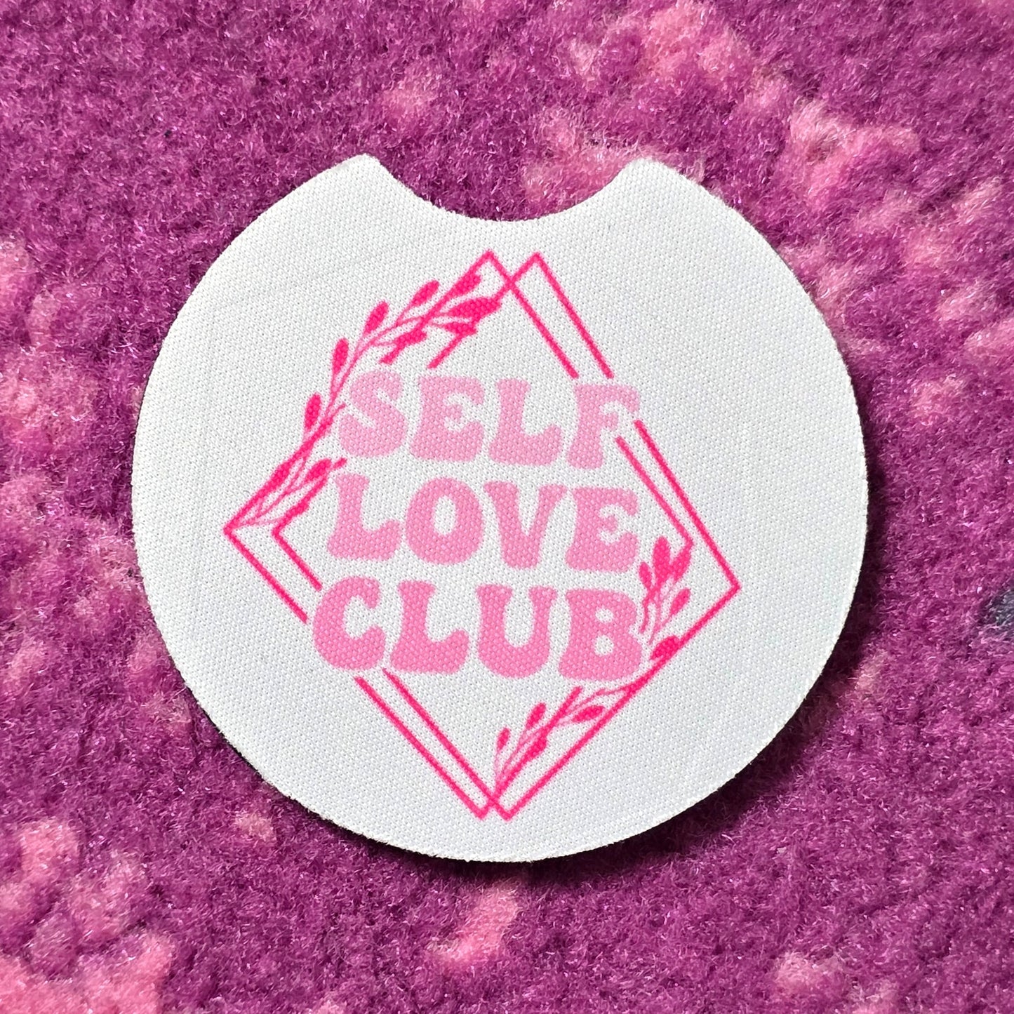 Sunflower Pink Circle Non Slip Handmade Kitchen Home Cup Car Accessories Coaster