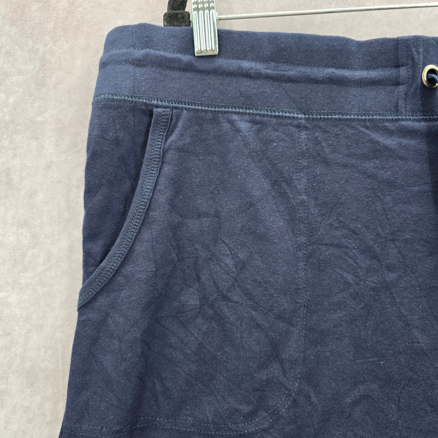 Basic Editions Navy Blue Mini Short Cotton Skirt Plus 1X