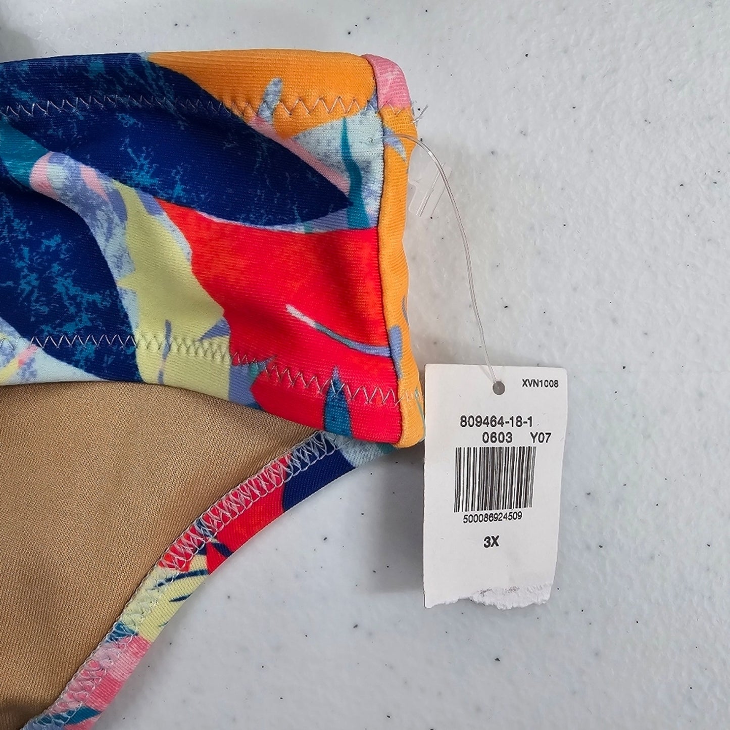 Old Navy Blue Tropical Leaf Print Swimwear Swimsuit Bikini Bottom Size 3XL