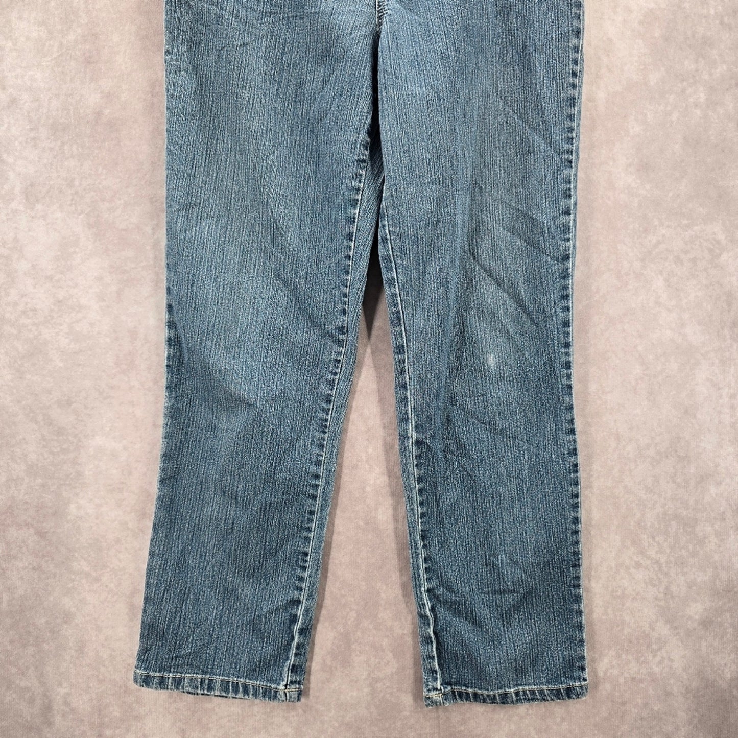 021. Gloria Vanderbilt Blue Cotton Denim Pants Straight Jeans 12 Short