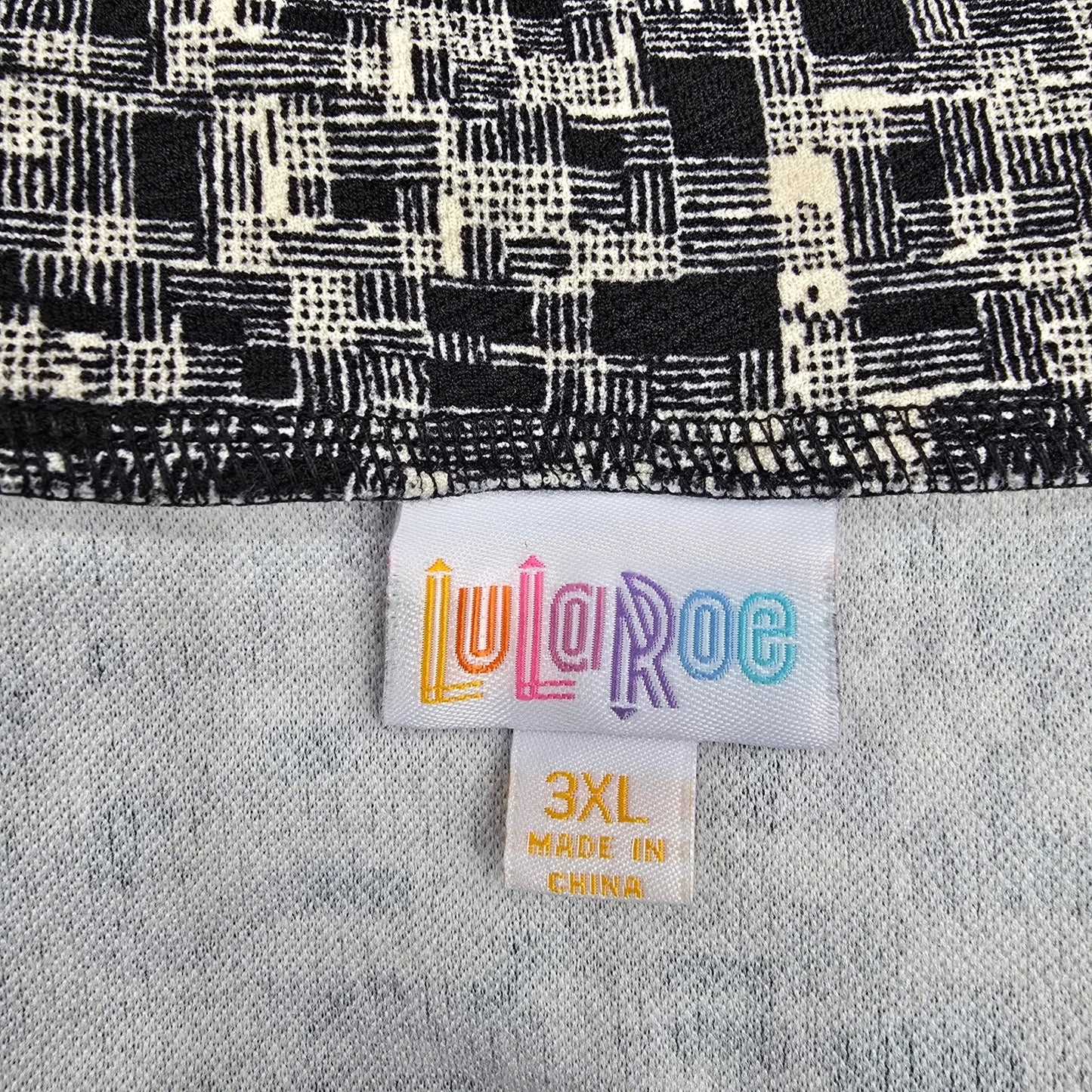 LuLaRoe Blue Plaid Weave Stretch Tartan Midi Retro Plus Skirt 3XL