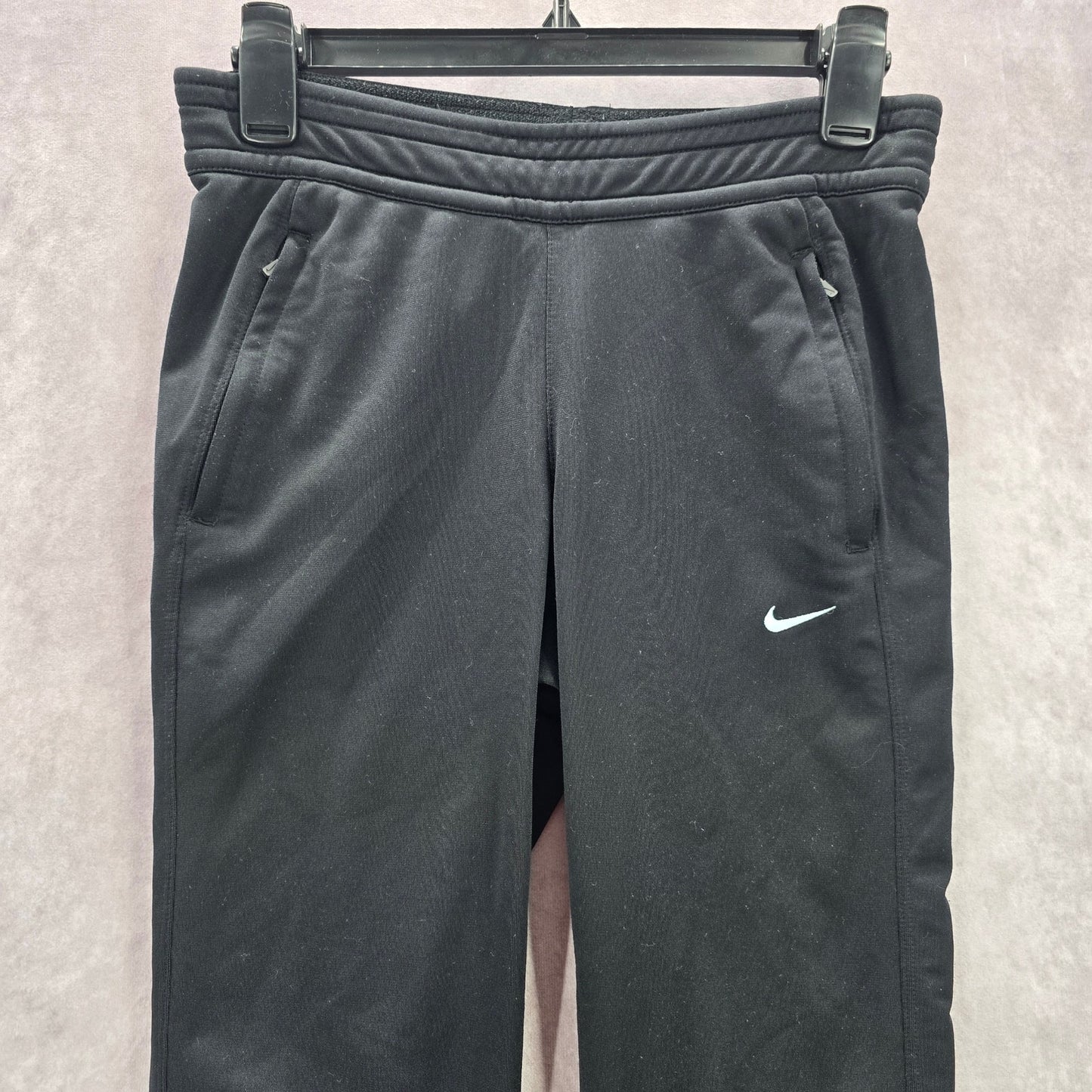 Nike Black Cropped Capri Pull On Athletic Running Jogger Pants Extra Small XS