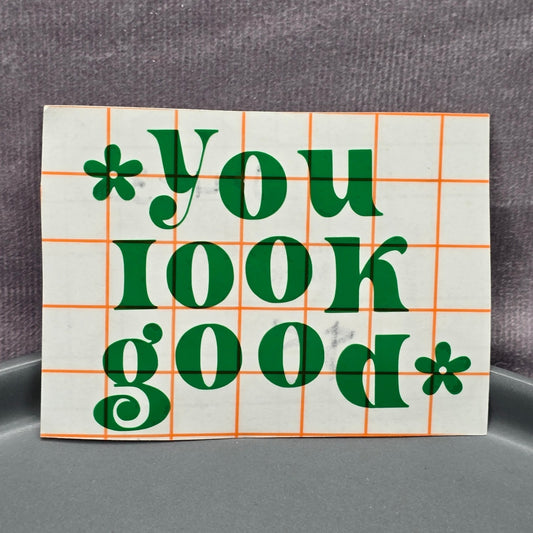 You Look Good Green Mirror Decal Vinyl Stickers Peel and Stick Affirmation 31