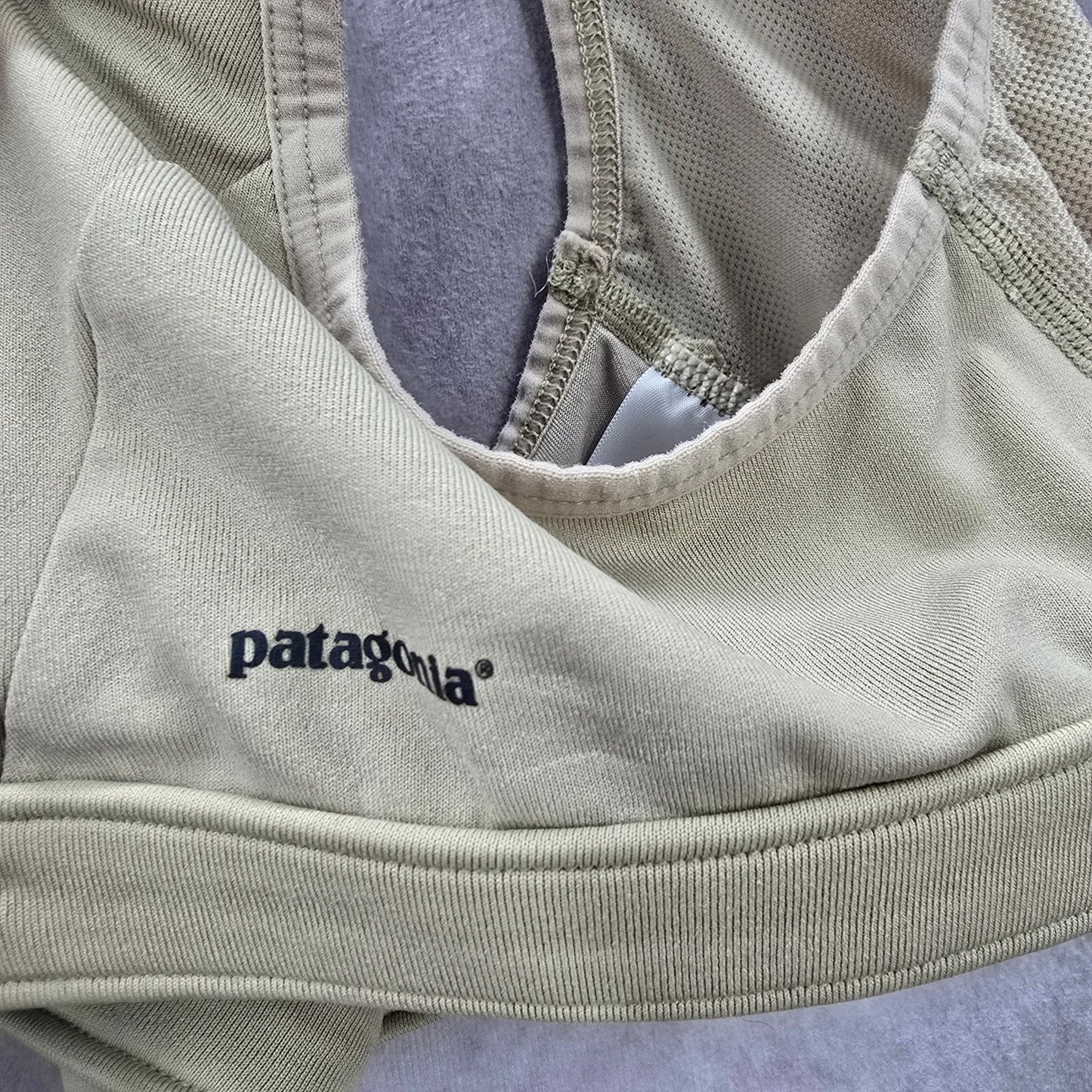 Patagonia Tan Khaki Racerback Sports Bra Medium