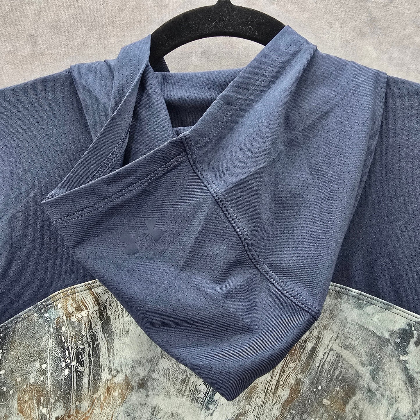 Under Armour Blue Loose Heatgear Long Sleeve Hoodie Activewear Top Shirt XS