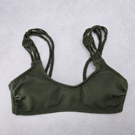 Xhilaration Green Padded Crochet Beach Bikini Bralette Swim Top S Small