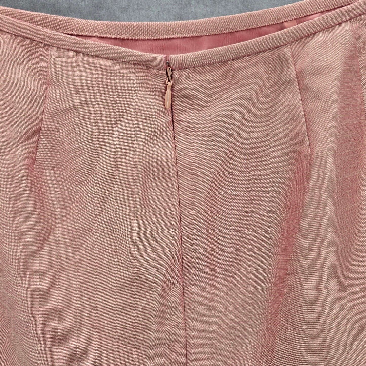 Kasper Pink Pencil Knee Length Suit Lined Metallic Evening Mauve Skirt Medium 10
