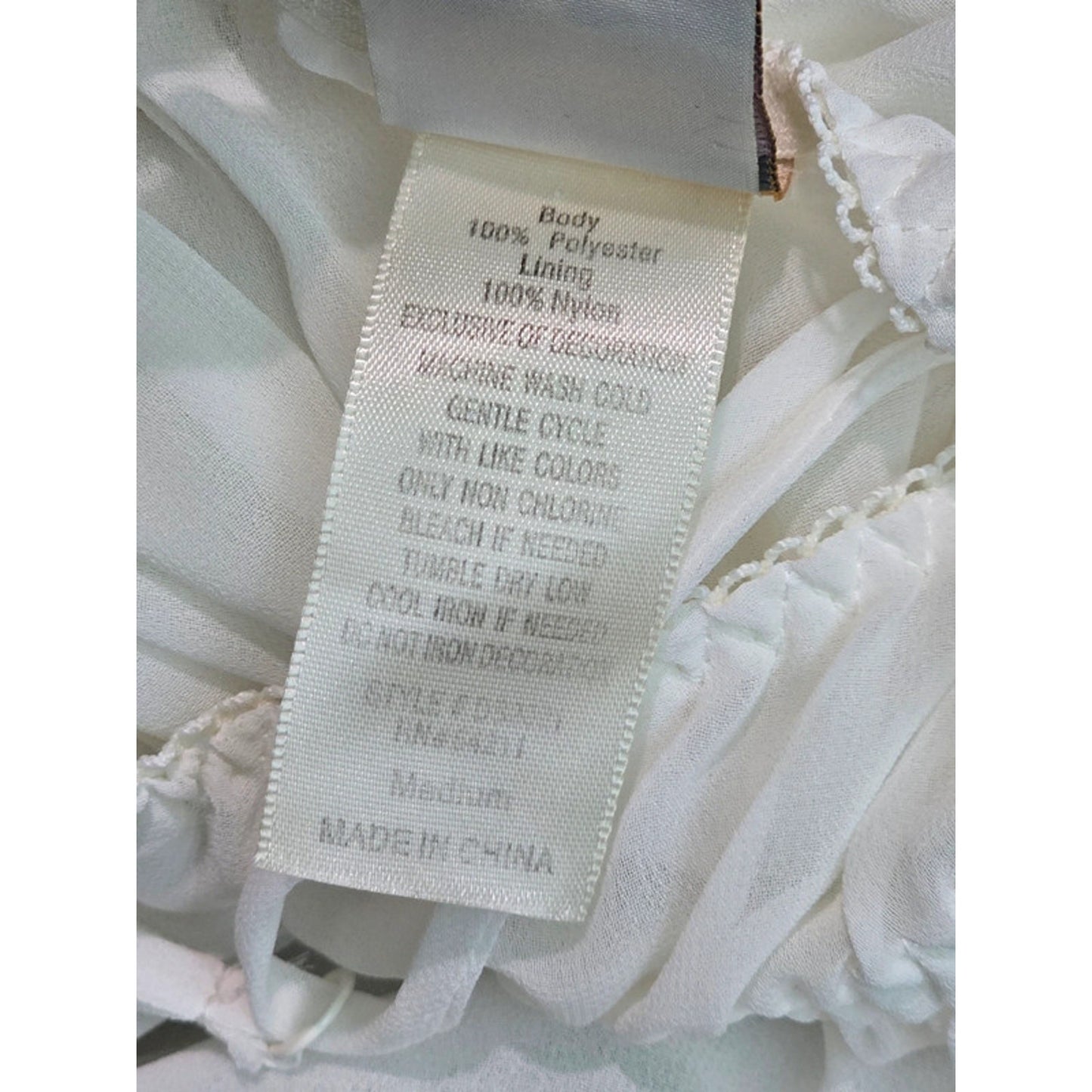 In Bloom White Sheer Lace Bead Fairy Cottage Lingerie Feminine Dress Medium