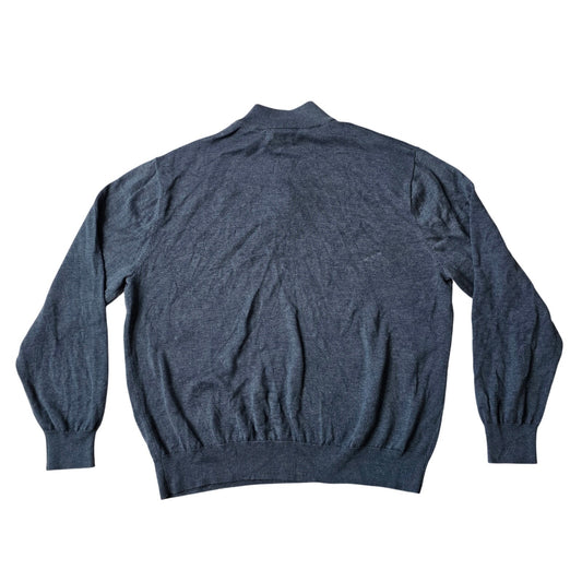 Jack Nicklaus 1/4 Pullover Blue Folden Bear Long Sleeve Sweater Men's XLARGE XL