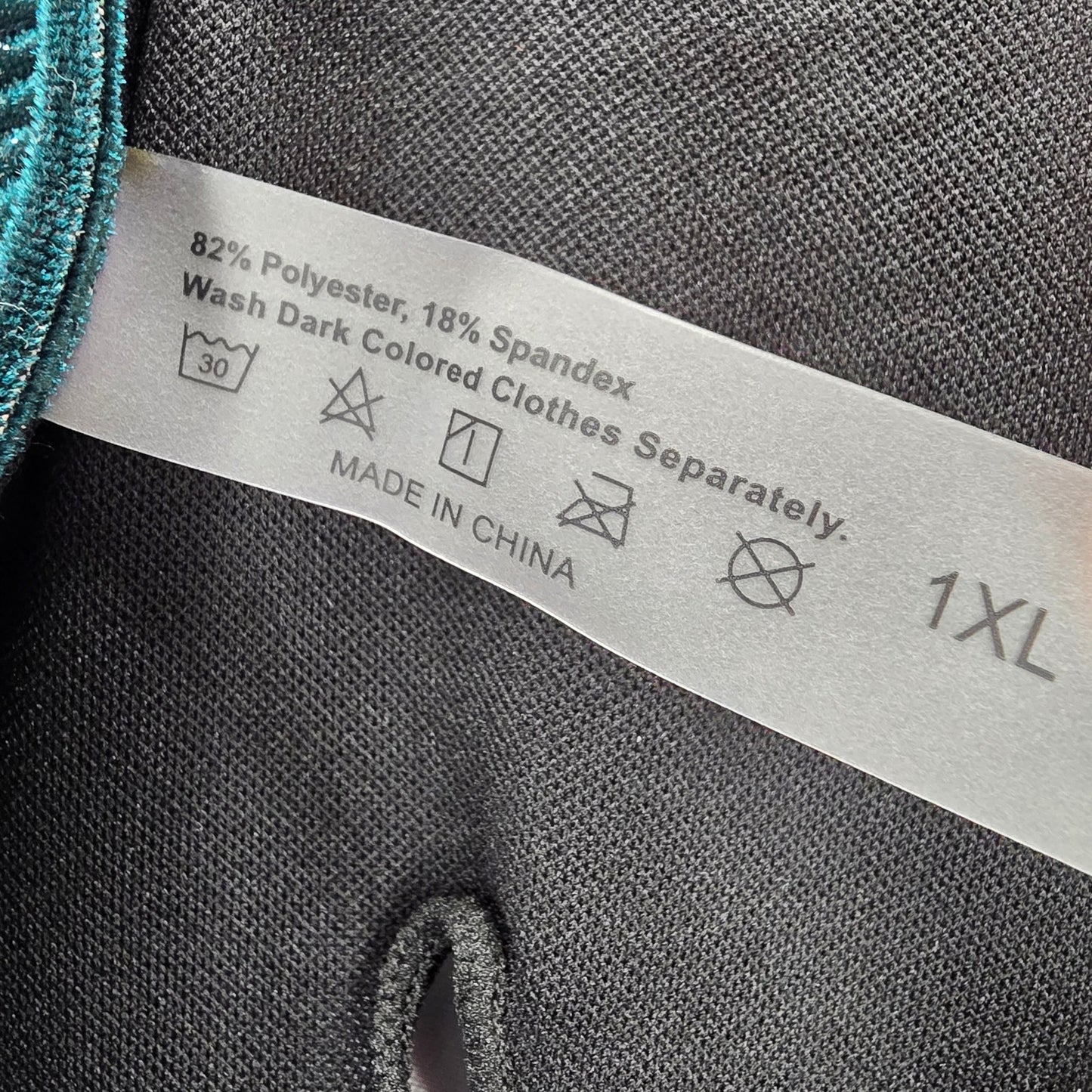 Shein Green Ribbed Crisscross Back Adjustable Strap Padded Bikini Tops 1XL