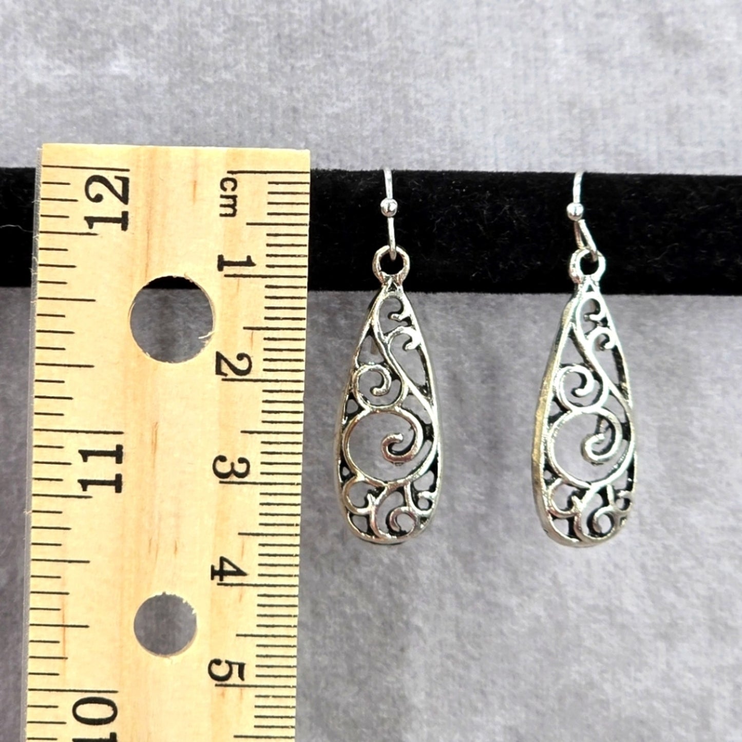 Zara Silver Tear Drop Bohemian Floral Hook Dangle Earring Fashion Jewelry JB2-3